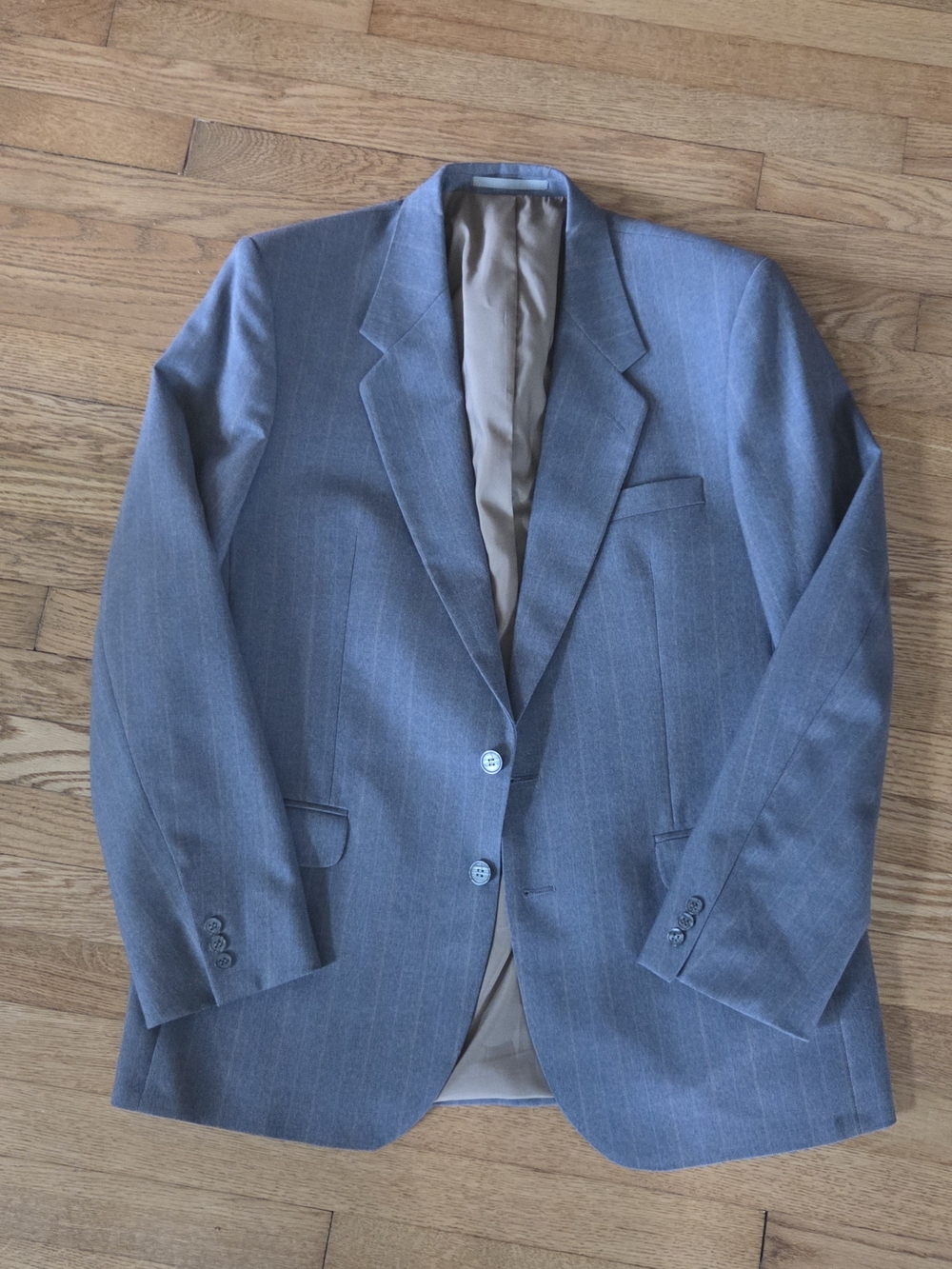 Men's Gray Pinstripe Sport Coat Blazer